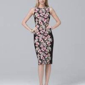 WHBM Reversible Floral-Print Sheath Dress